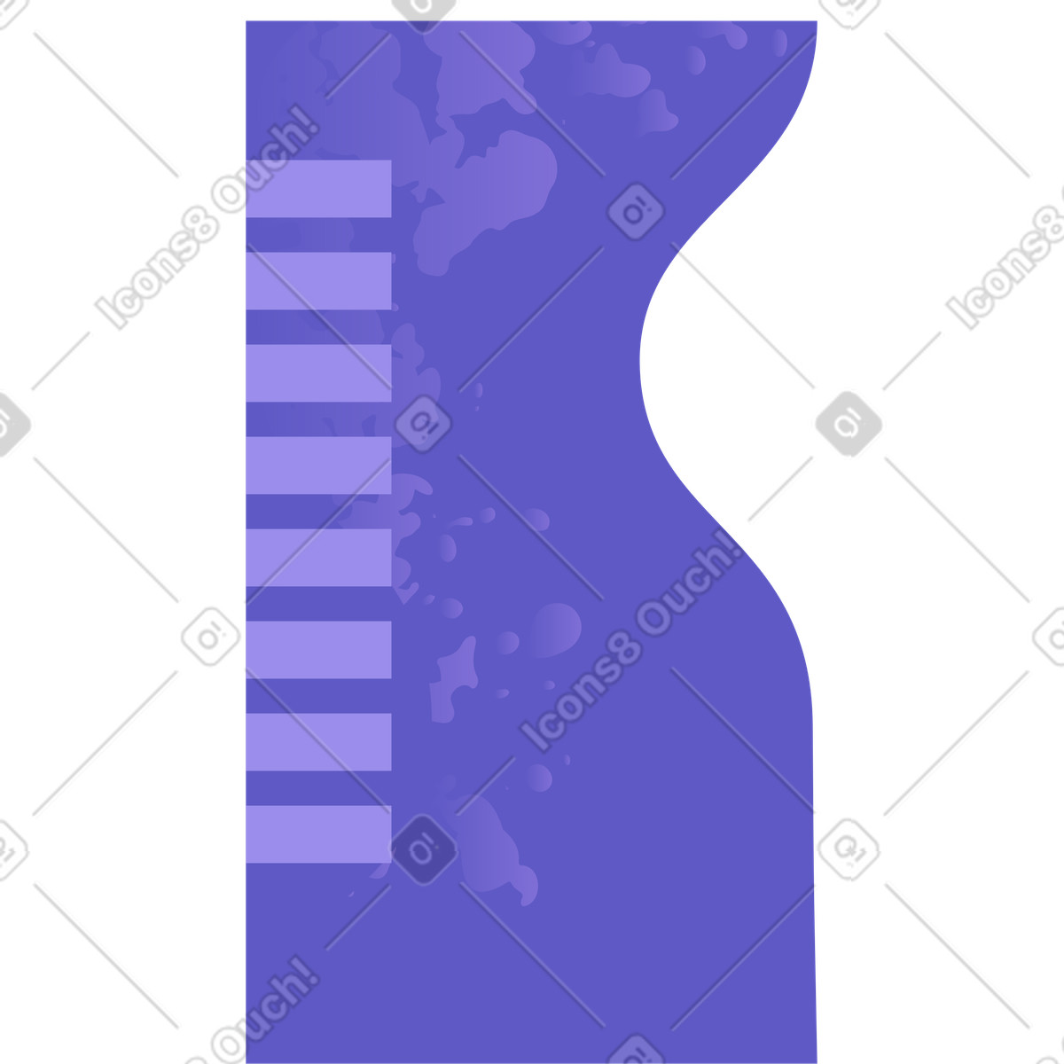 Textured purple shape illustration in Bright style download in PNG, SVG