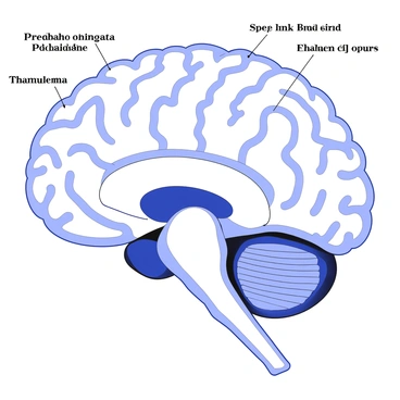 A labeled brain diagram focusing on areas regulating sleep cycles