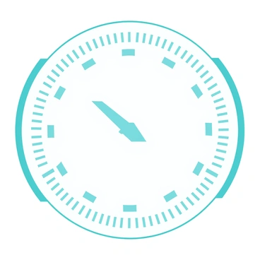 A trail of digital clocks arranged in a line, each displaying different times, with a glowing effect to signify the passage of time.