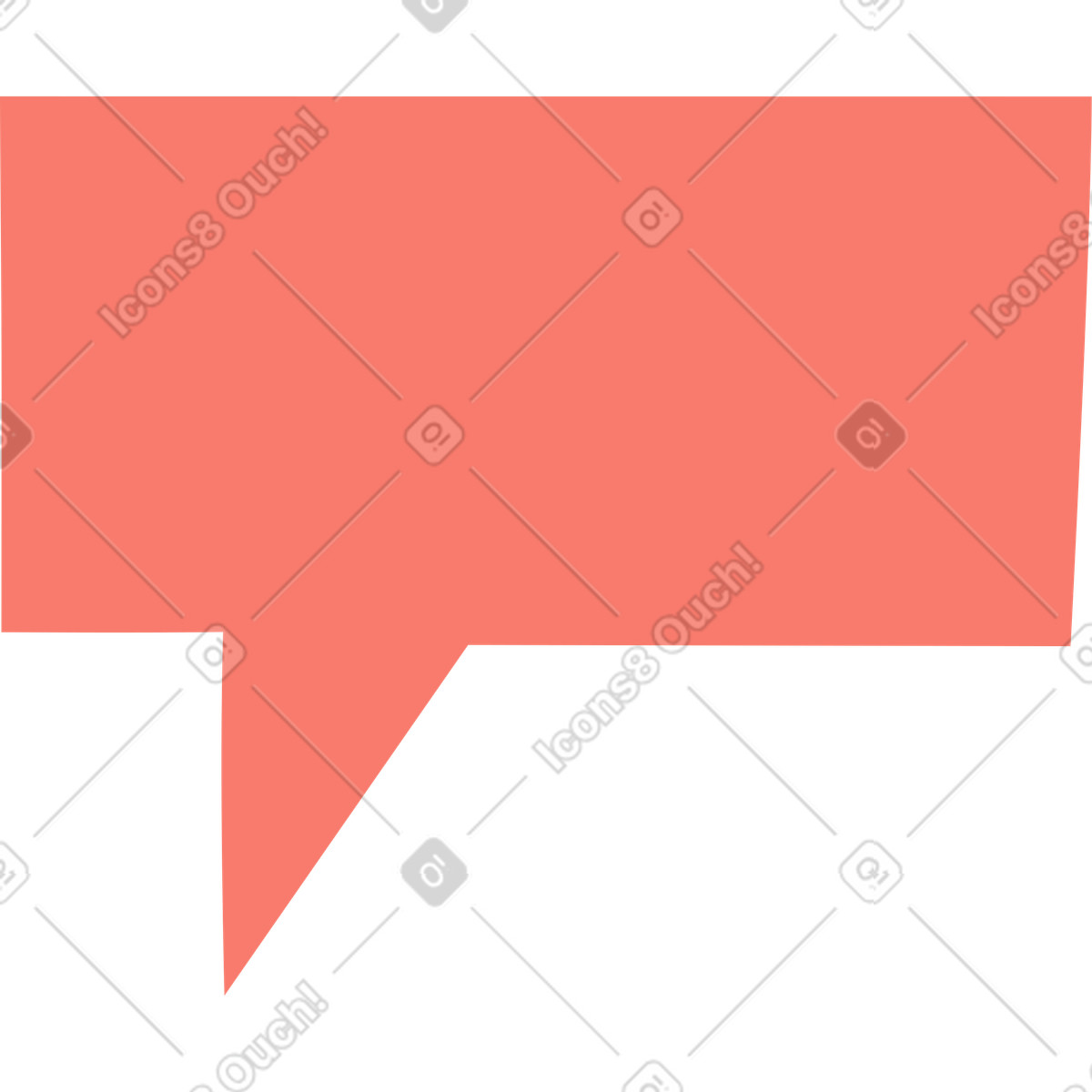 Ilustración Speech bubble blank shape for message text and communication en estilo Bold People a descargar en PNG y SVG