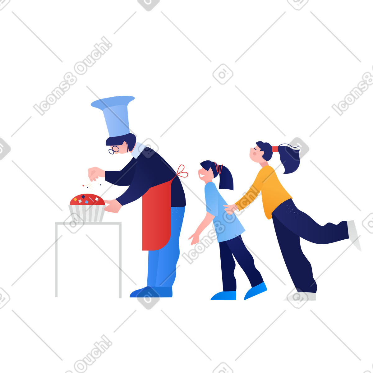 Illustration Odeur de gâteau attrayante dans le style Clip à télécharger aux formats PNG, SVG