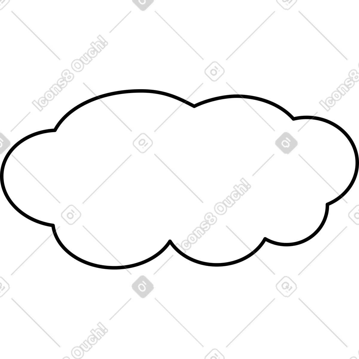 Иллюстрация Big white cloud в стиле Transistor — скачать в форматах PNG, SVG