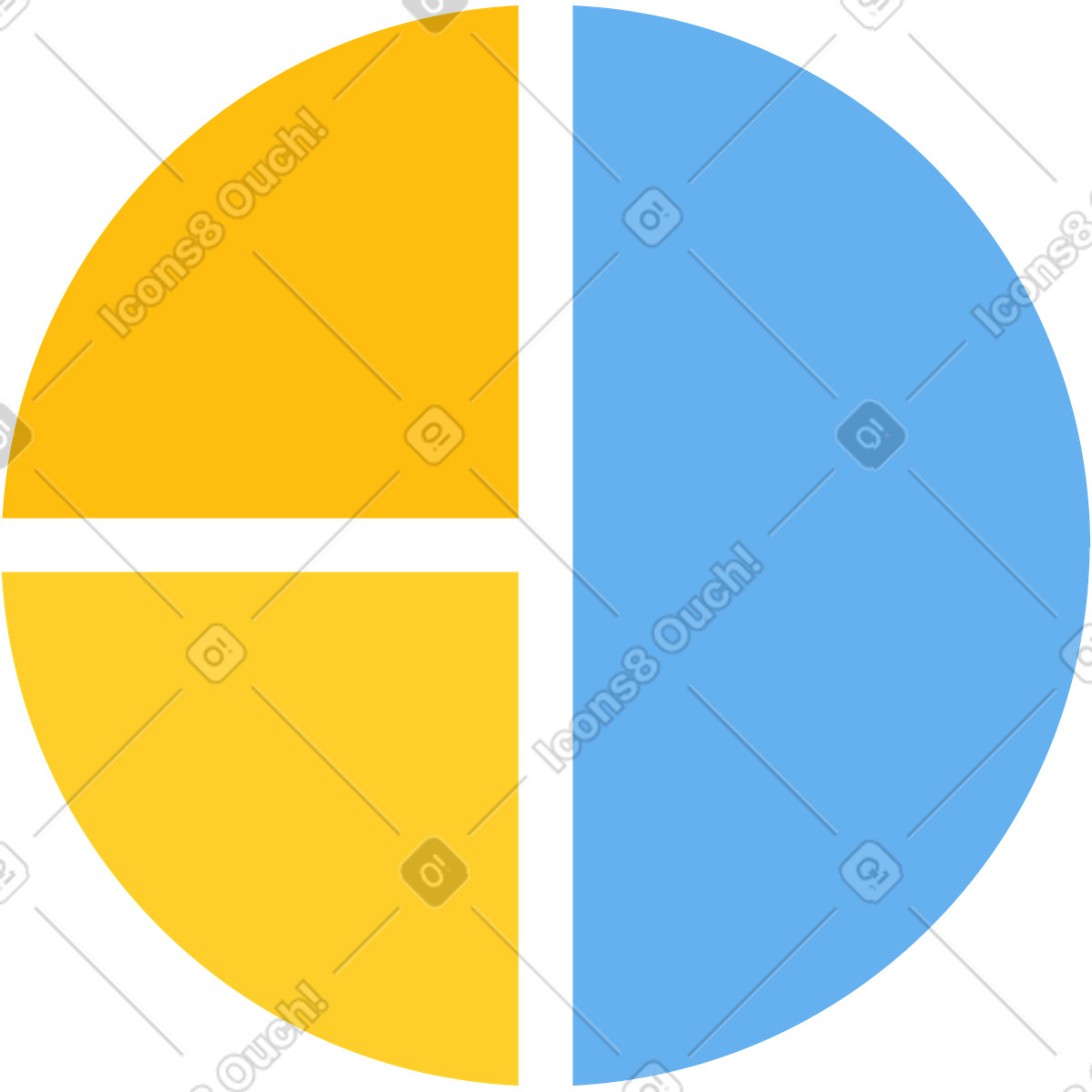 Kuchendiagramm-Illustration im Sammy-Stil als Download in PNG, SVG