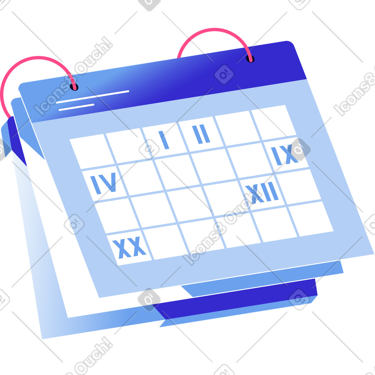 Ilustração de Calendário de anel de data em PNG e SVG