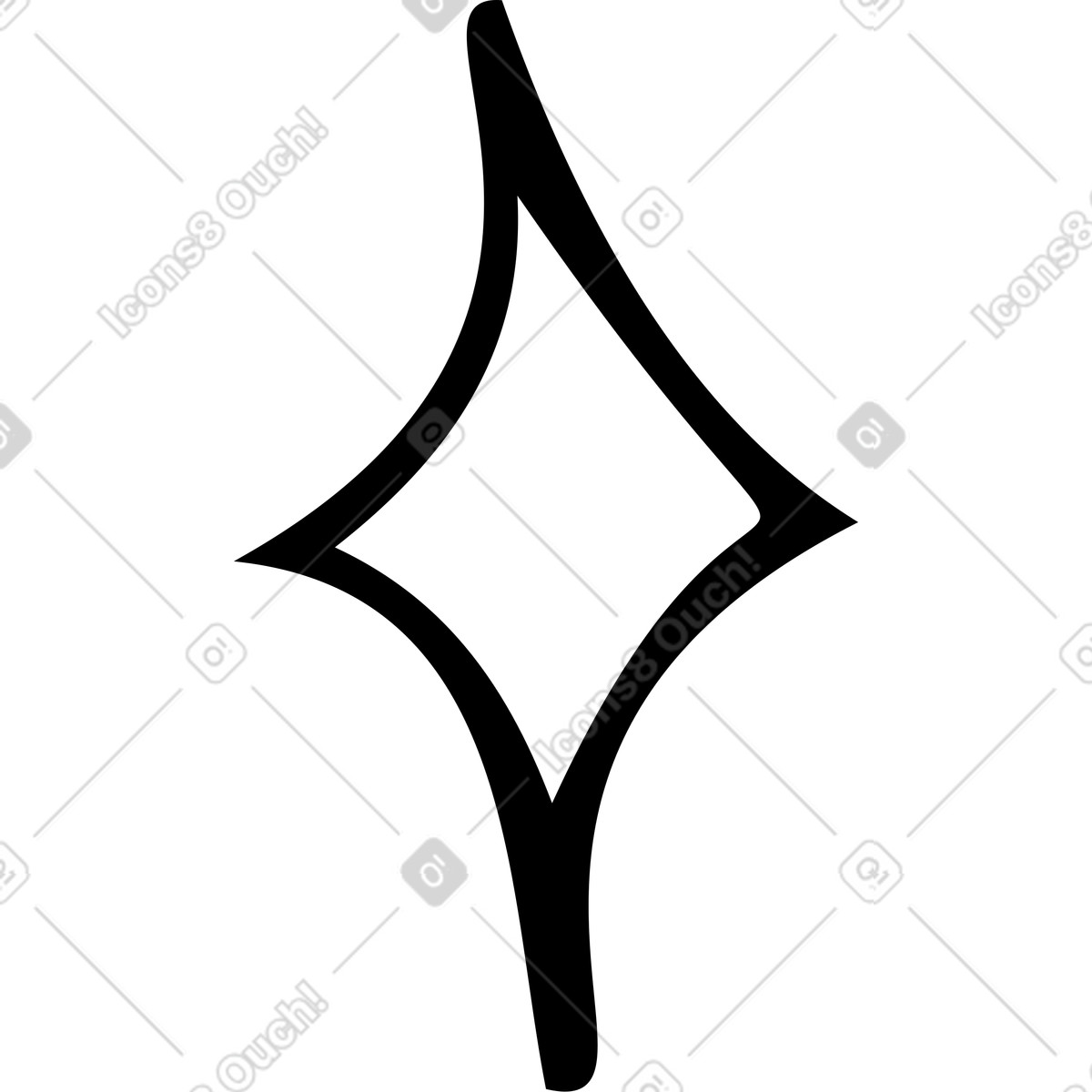 Ilustración Estrella brillo blanco en estilo Marks a descargar en PNG y SVG
