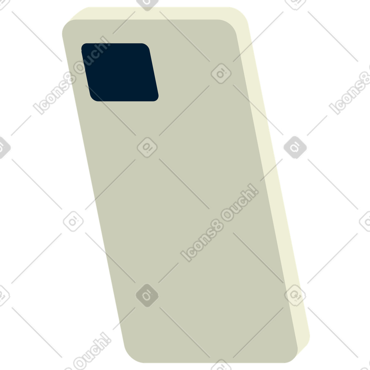 Piccolo telefono illustrazione in stile Cubes scarica in PNG, SVG
