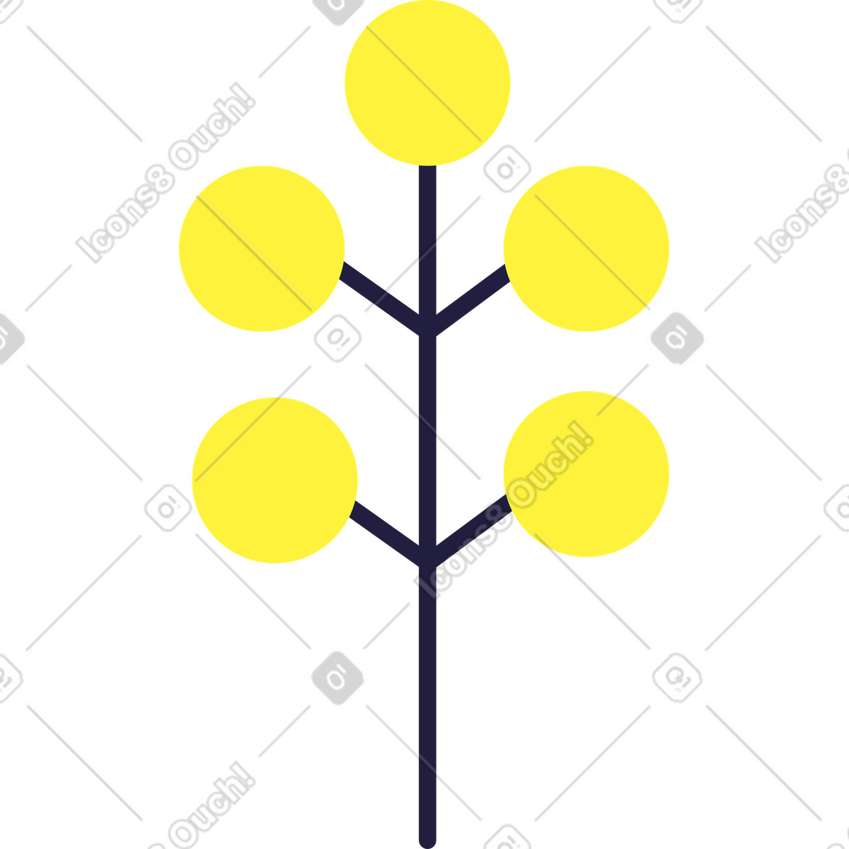 Beeren-Illustration im Mellow-Stil als Download in PNG, SVG