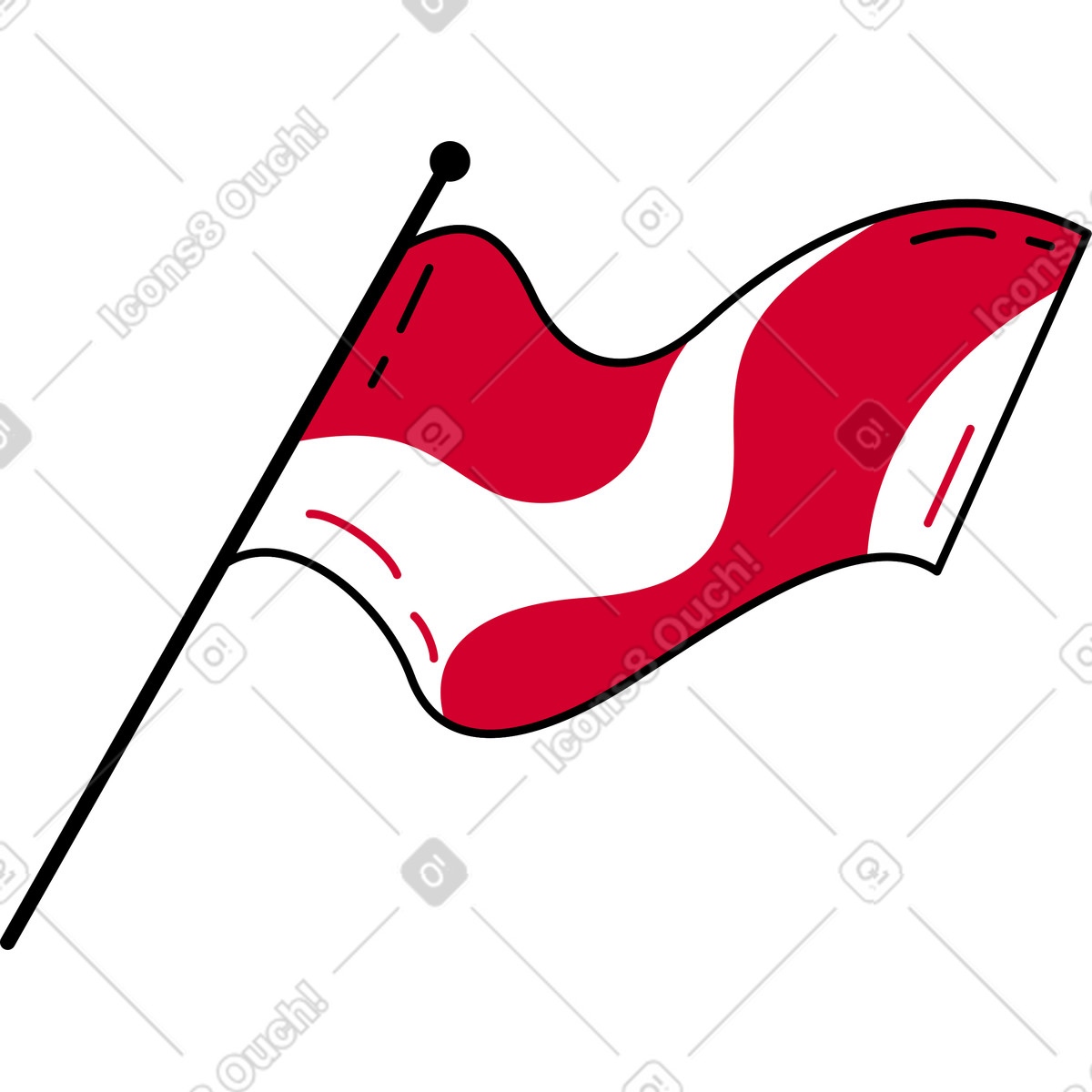 Ruby 스타일의 깃발 일러스트레이션 PNG, SVG 다운로드