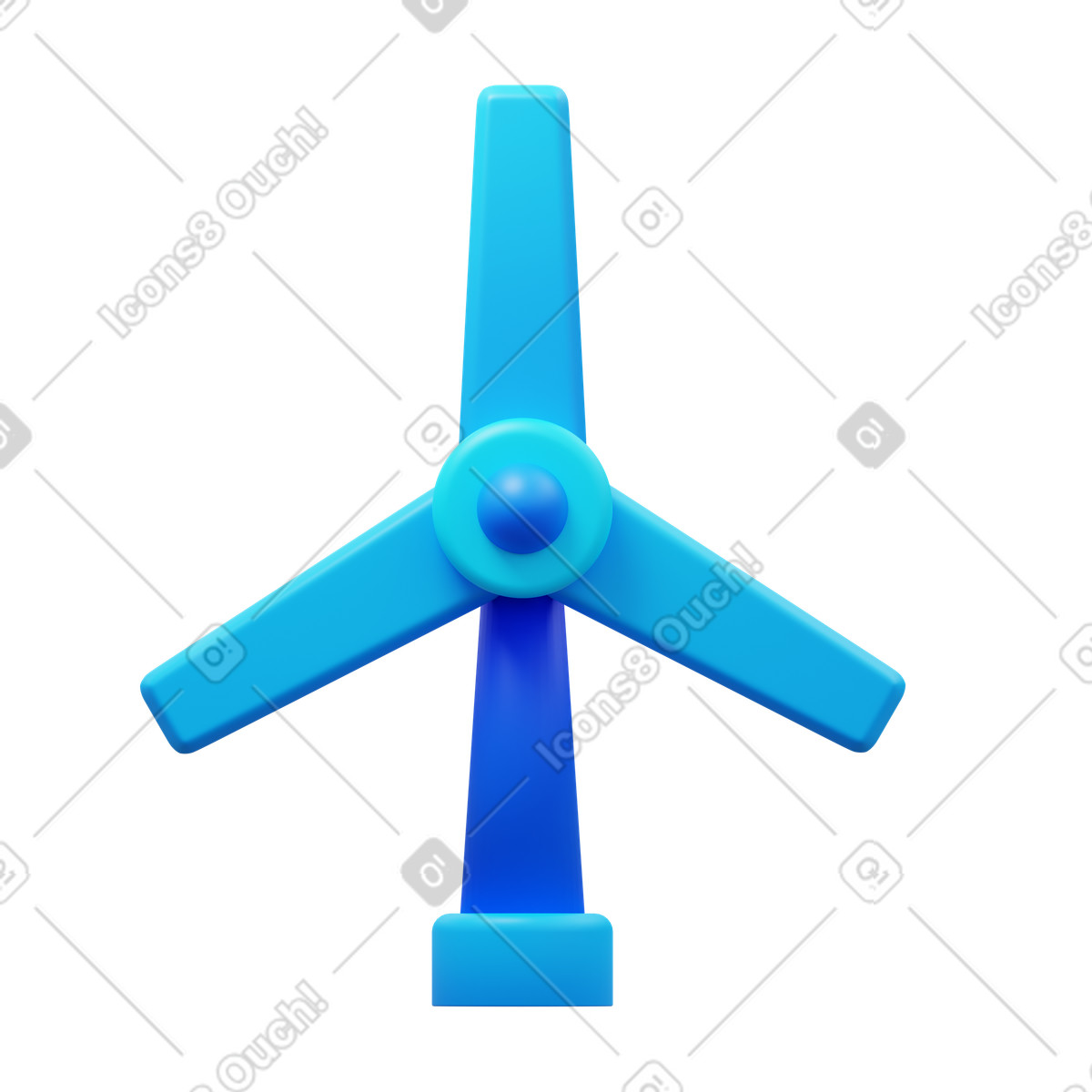 Wind turbine illustrazione in stile 3D Fluency scarica in PNG, SVG
