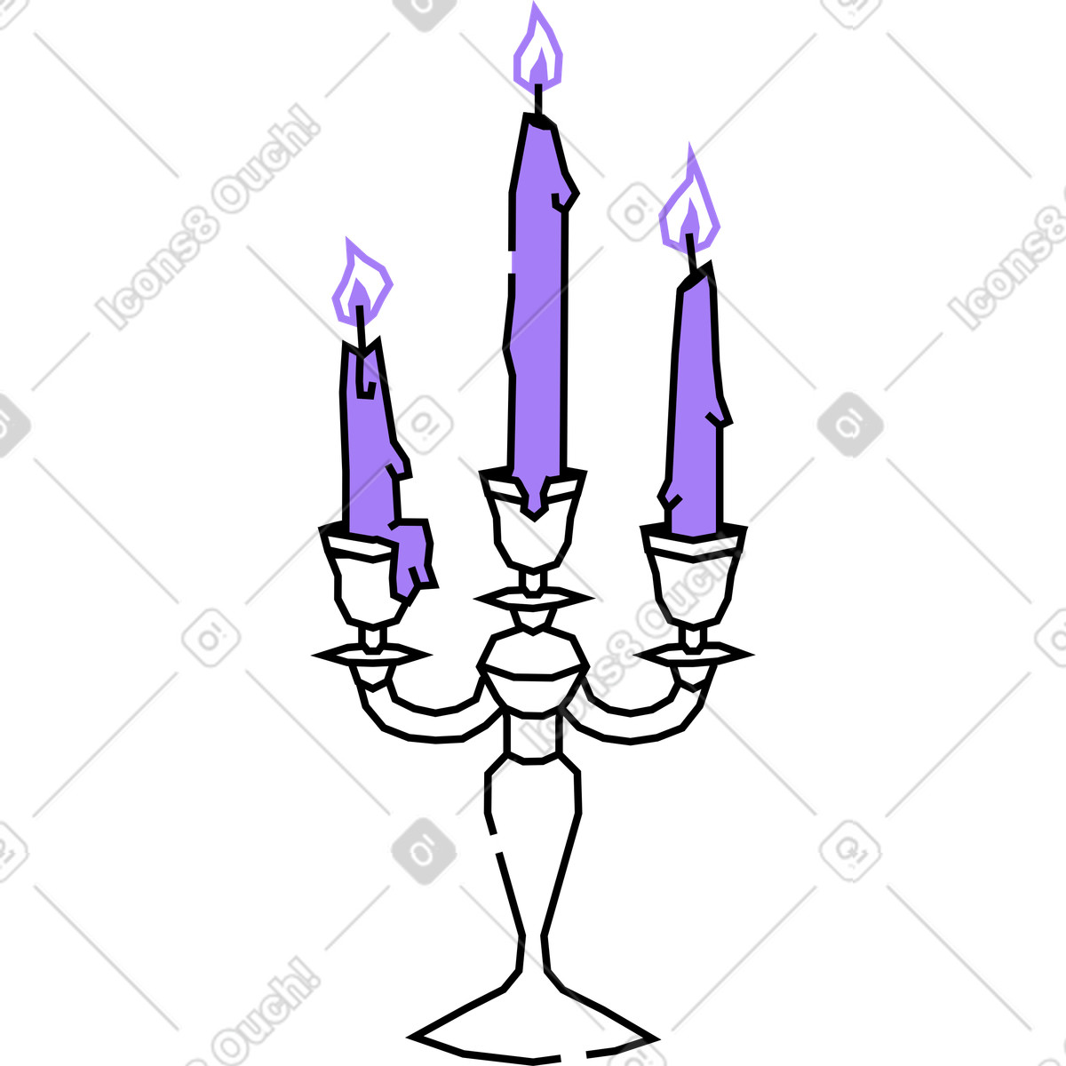 Ilustración Porta vela en estilo Amethyst a descargar en PNG y SVG