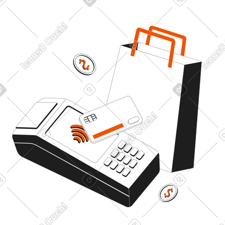 Payer par carte bancaire via un terminal de paiement PNG, SVG