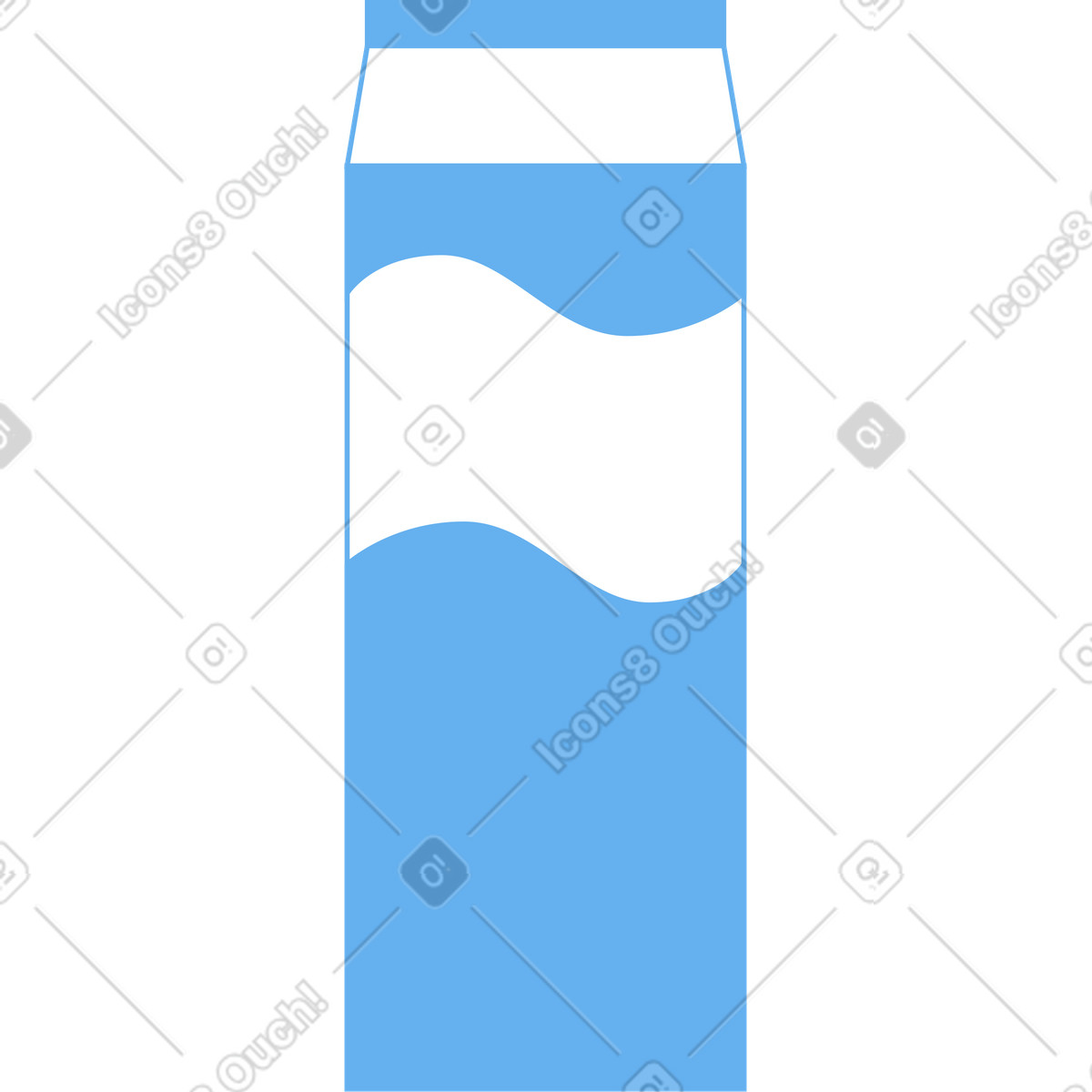 Ilustración Paquete de leche en estilo Sammy a descargar en PNG y SVG