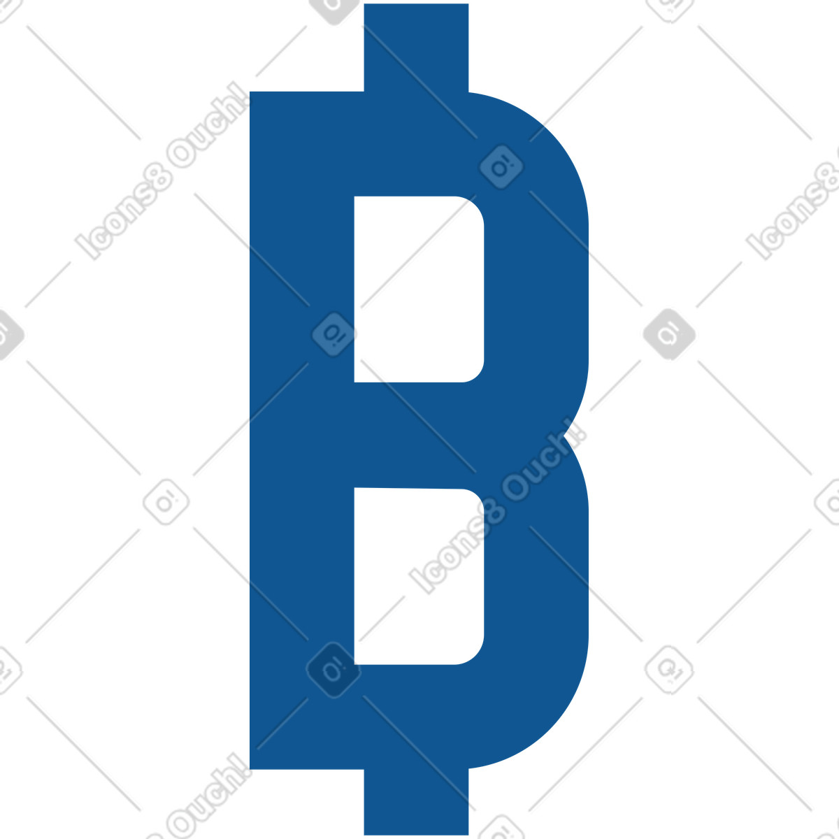 Ilustração de Bitcoin em no estilo Polar para baixar em PNG, SVG