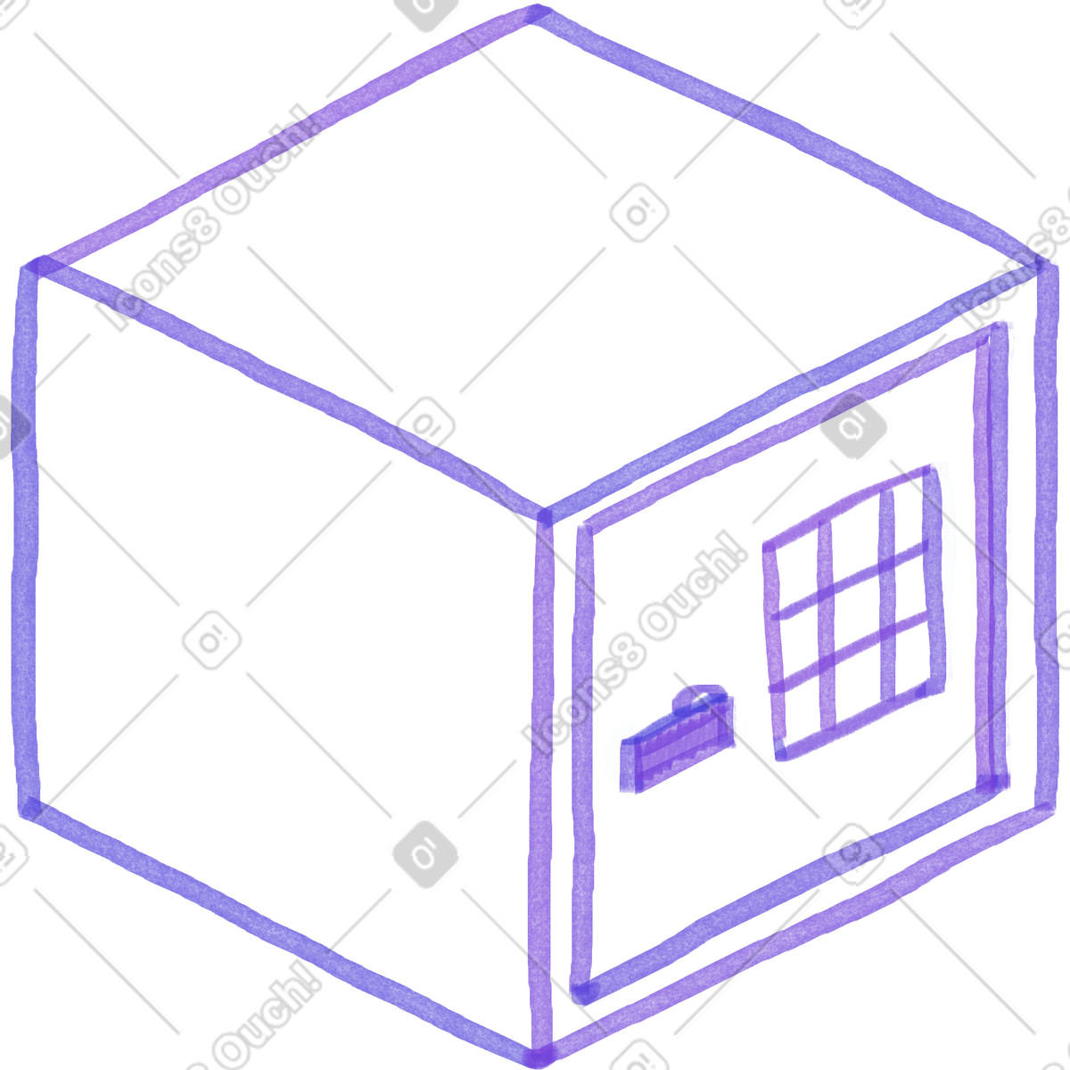 Ilustração de Safe em no estilo Marker para baixar em PNG, SVG
