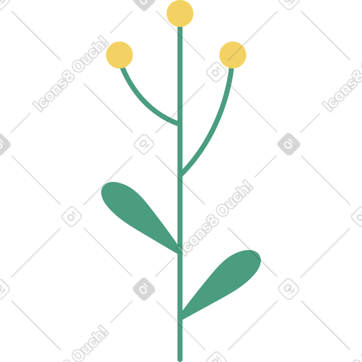 Иллюстрация Цветок в стиле Macaroni — скачать в форматах PNG, SVG