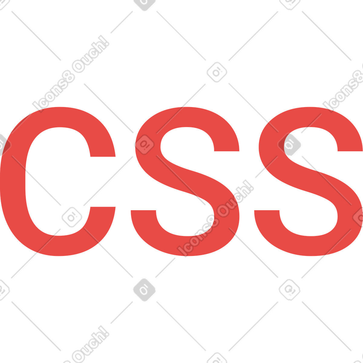 Red CSS lettering illustrazione in stile Clip scarica in PNG, SVG