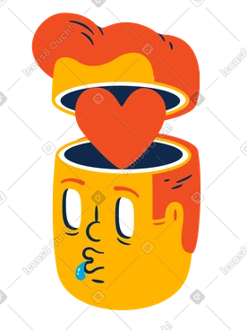 Man in love having a crush on someone PNG, SVG