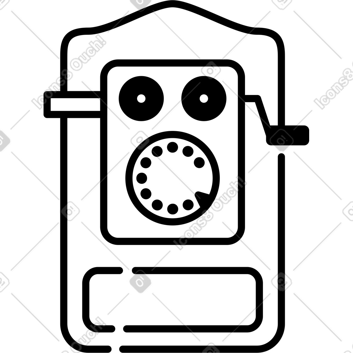 Ilustração de Telefone velho em no estilo Transistor para baixar em PNG, SVG