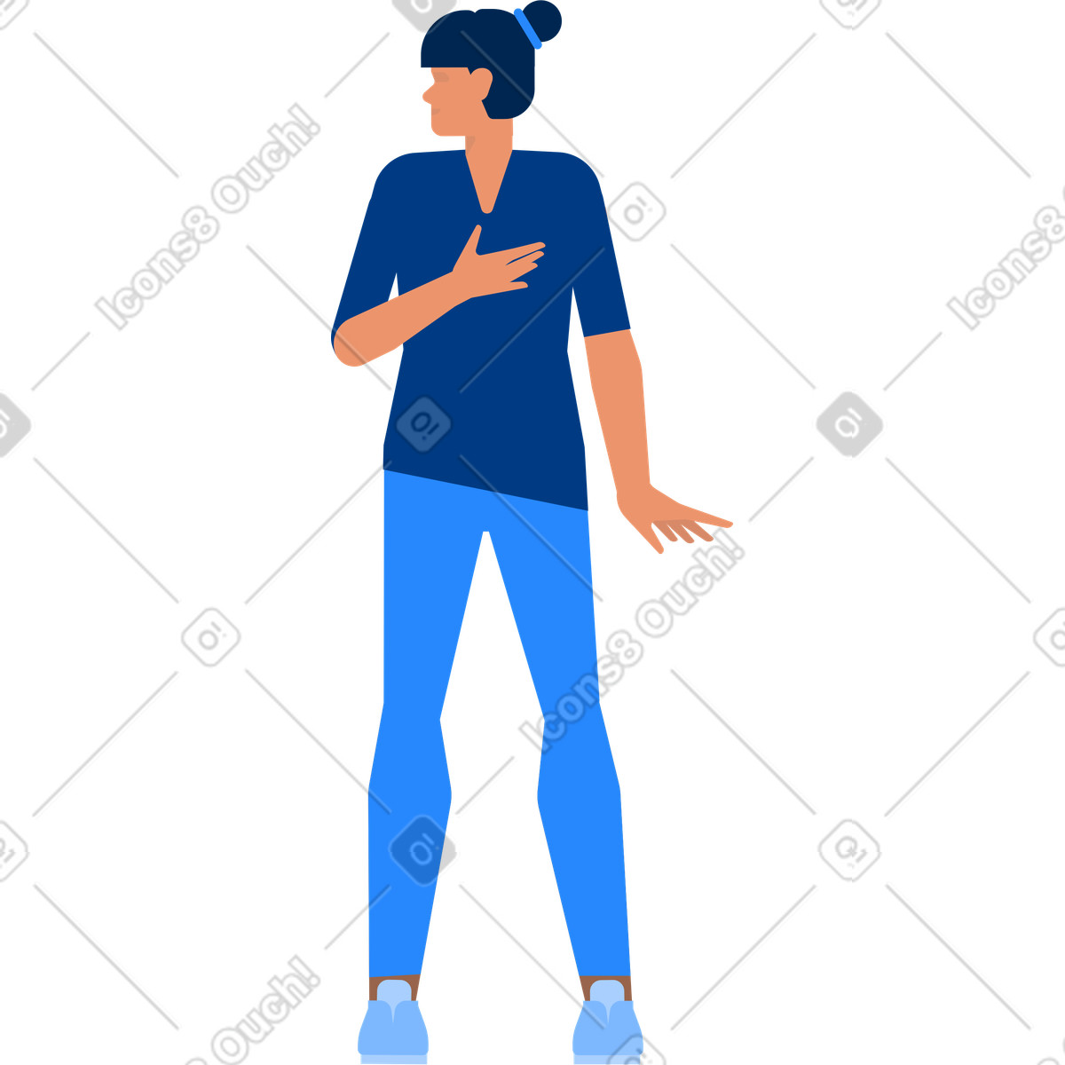 Athlet-Illustration im Urban-Stil als Download in PNG, SVG