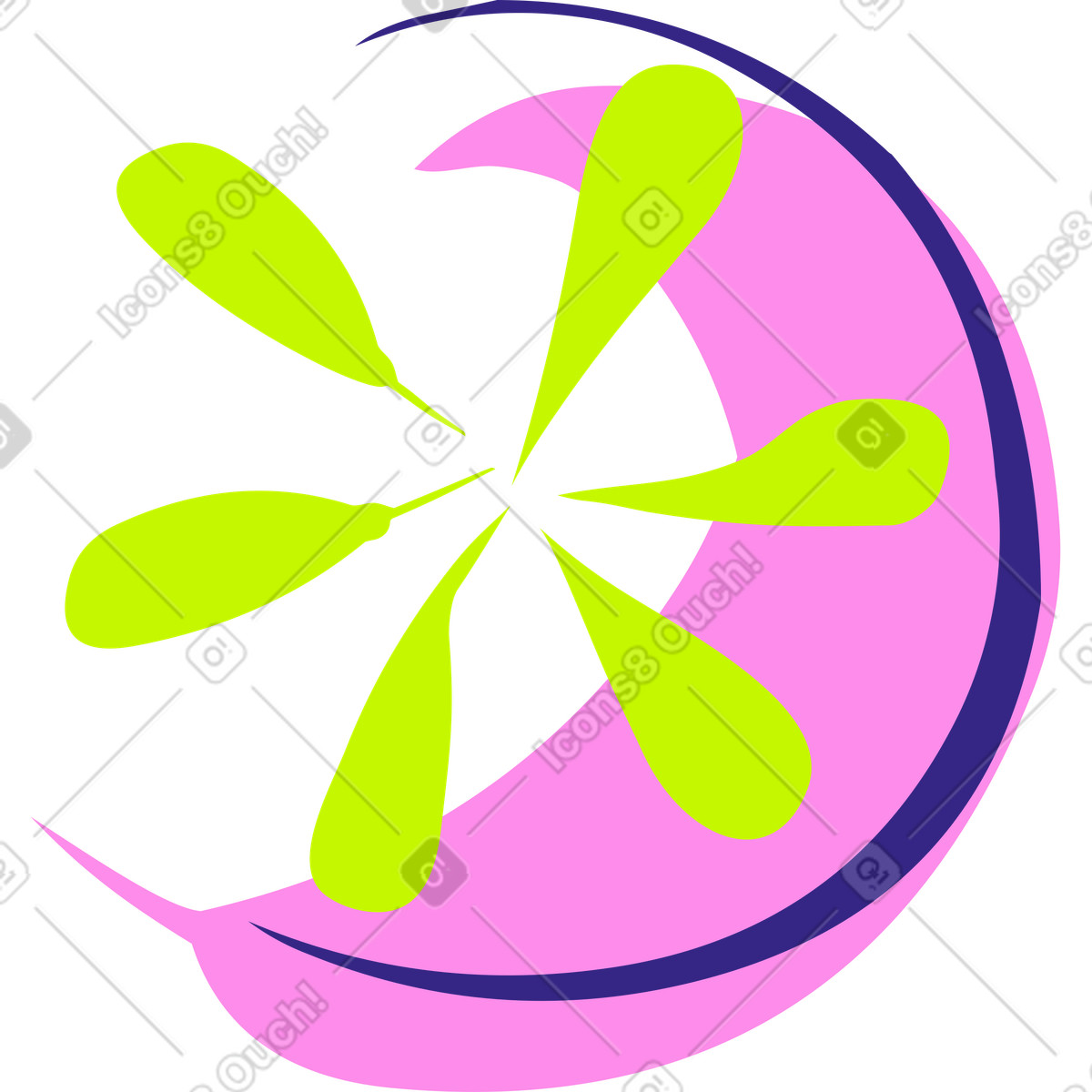 Fetta di limone illustrazione in stile Glam scarica in PNG, SVG