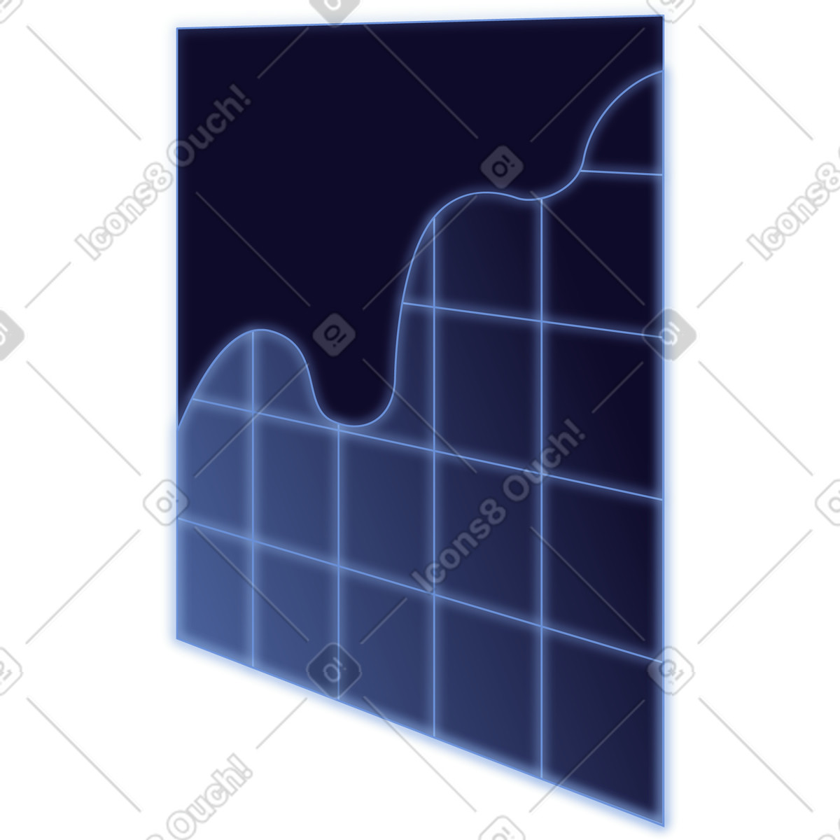 Dimension スタイルの Digital graph screen のイラストをPNG、SVG形式でダウンロード