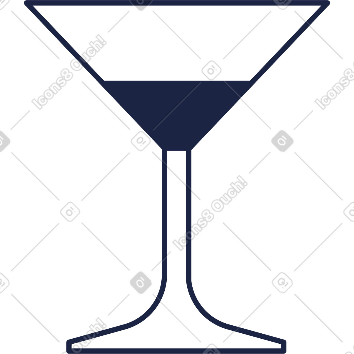 下载 Urban Line 风格的 鸡尾酒杯 插画，支持 PNG、SVG 格式