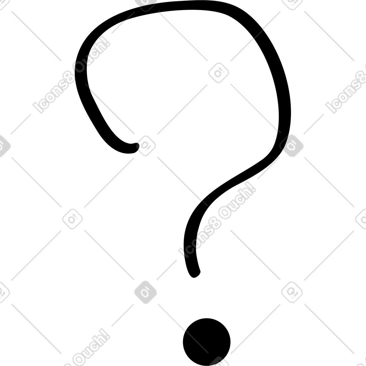 下载 Twirl 风格的 问号黑色 插画，支持 PNG、SVG 格式