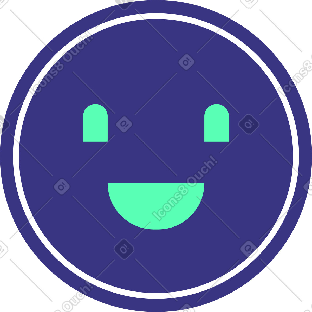 Ilustración Asistente de inteligencia artificial sonriendo en estilo Bright a descargar en PNG y SVG