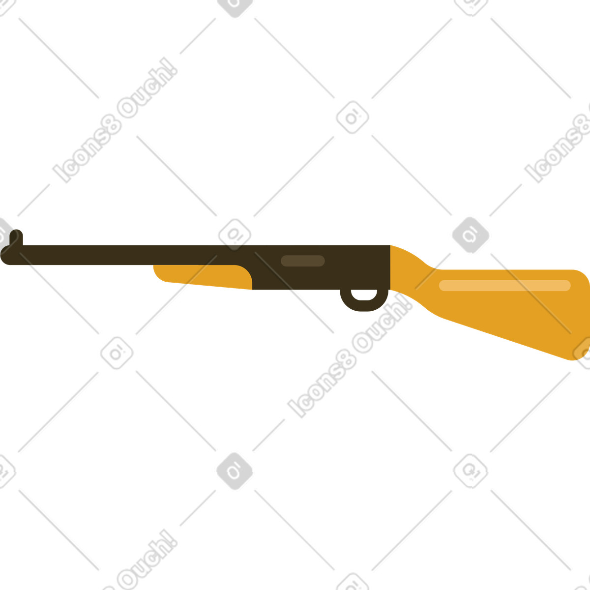 Shotgun illustrazione in stile Arabica scarica in PNG, SVG