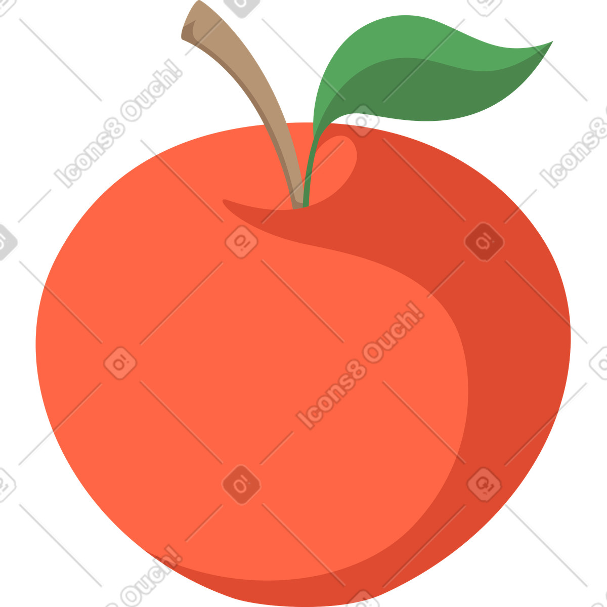Apple illustration in Social style download in PNG, SVG