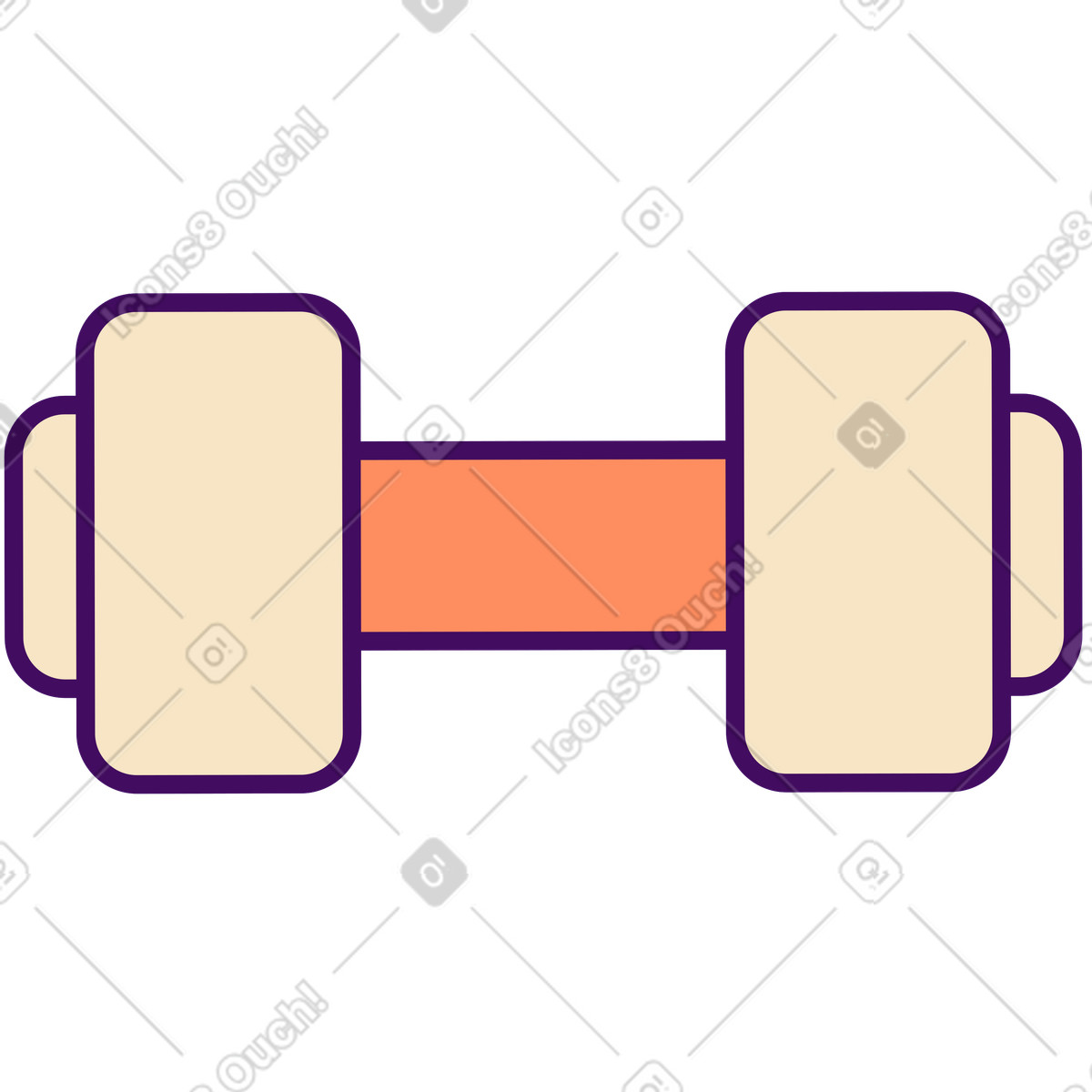 Simplistic 스타일의 아령 일러스트레이션 PNG, SVG 다운로드