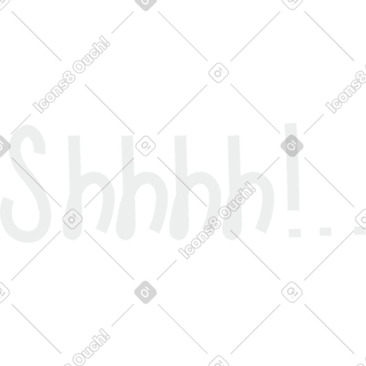 Ilustración Shhhh en estilo Clip a descargar en PNG y SVG