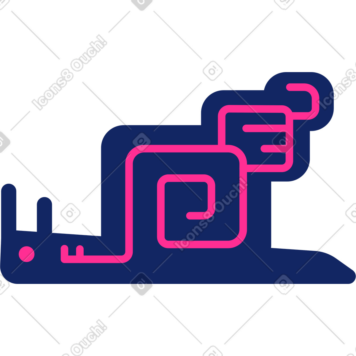 Illustration Escargot dans le style Cyborg à télécharger aux formats PNG, SVG