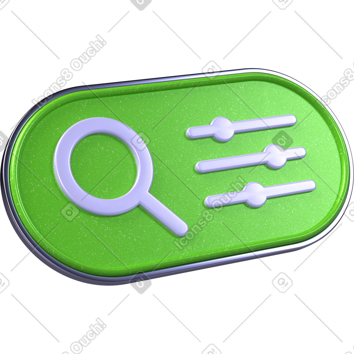 Search filter, Data optimization, Advanced settings illustration in 3D Boost style download in PNG, SVG