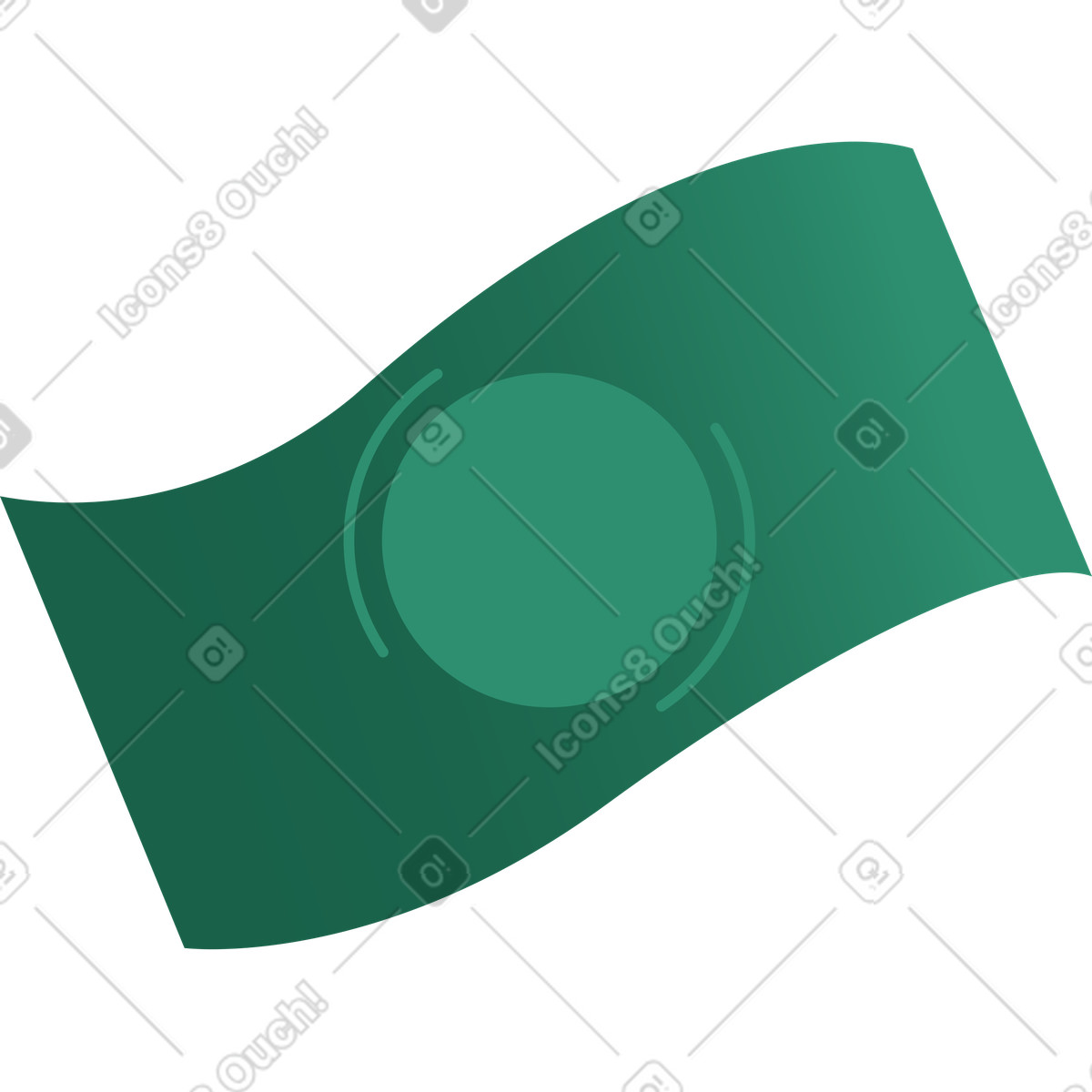 Banknote illustration in Wavy style download in PNG, SVG
