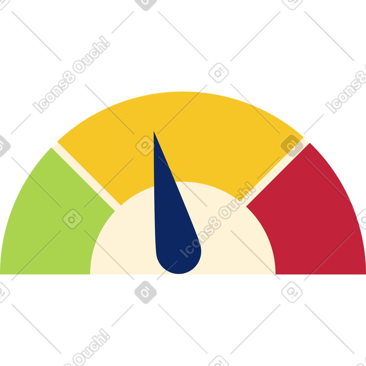 Catchy スタイルの Speedometer type chart のイラストをPNG、SVG形式でダウンロード