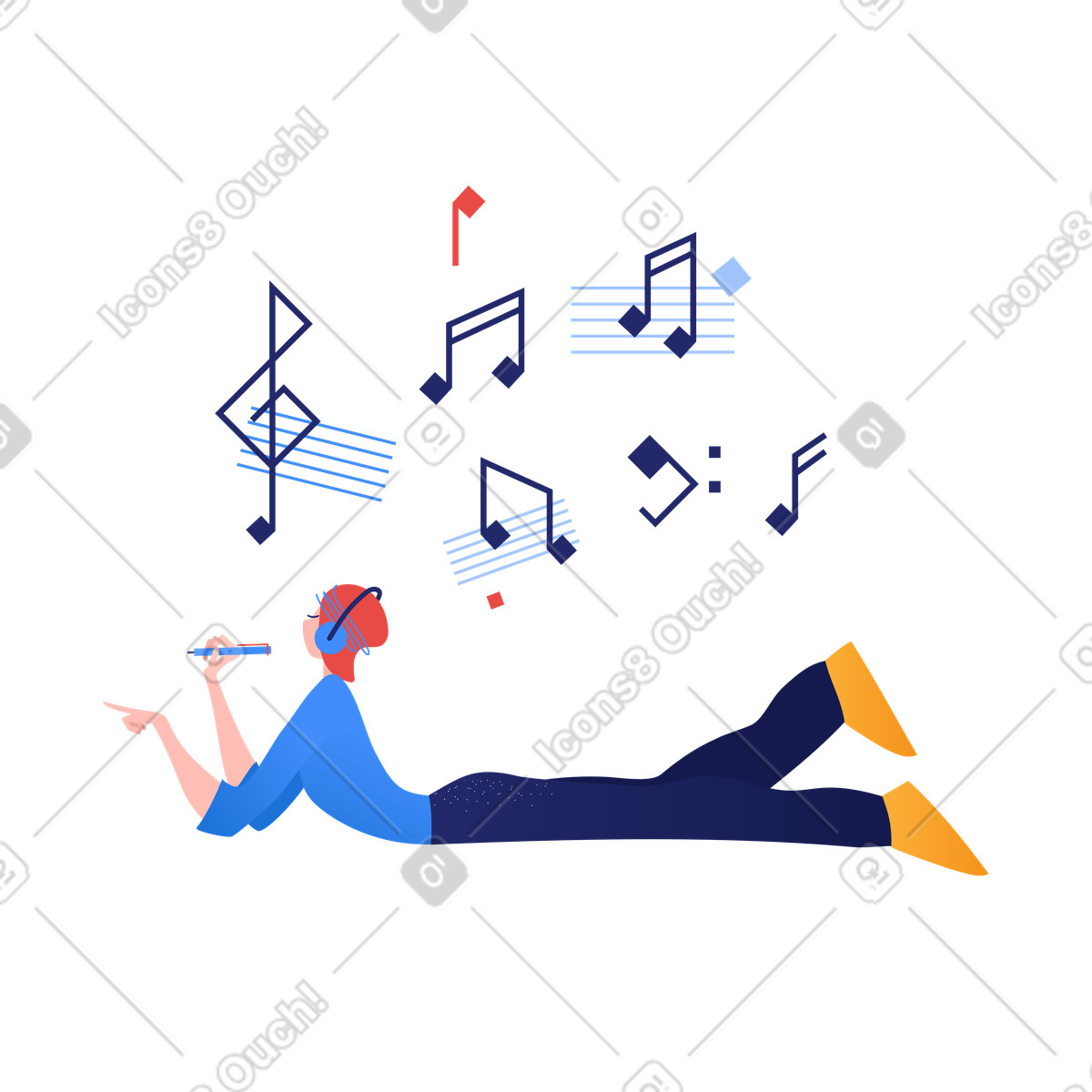 Beschäftige dich isoliert-Illustration im Clip-Stil als Download in PNG, SVG