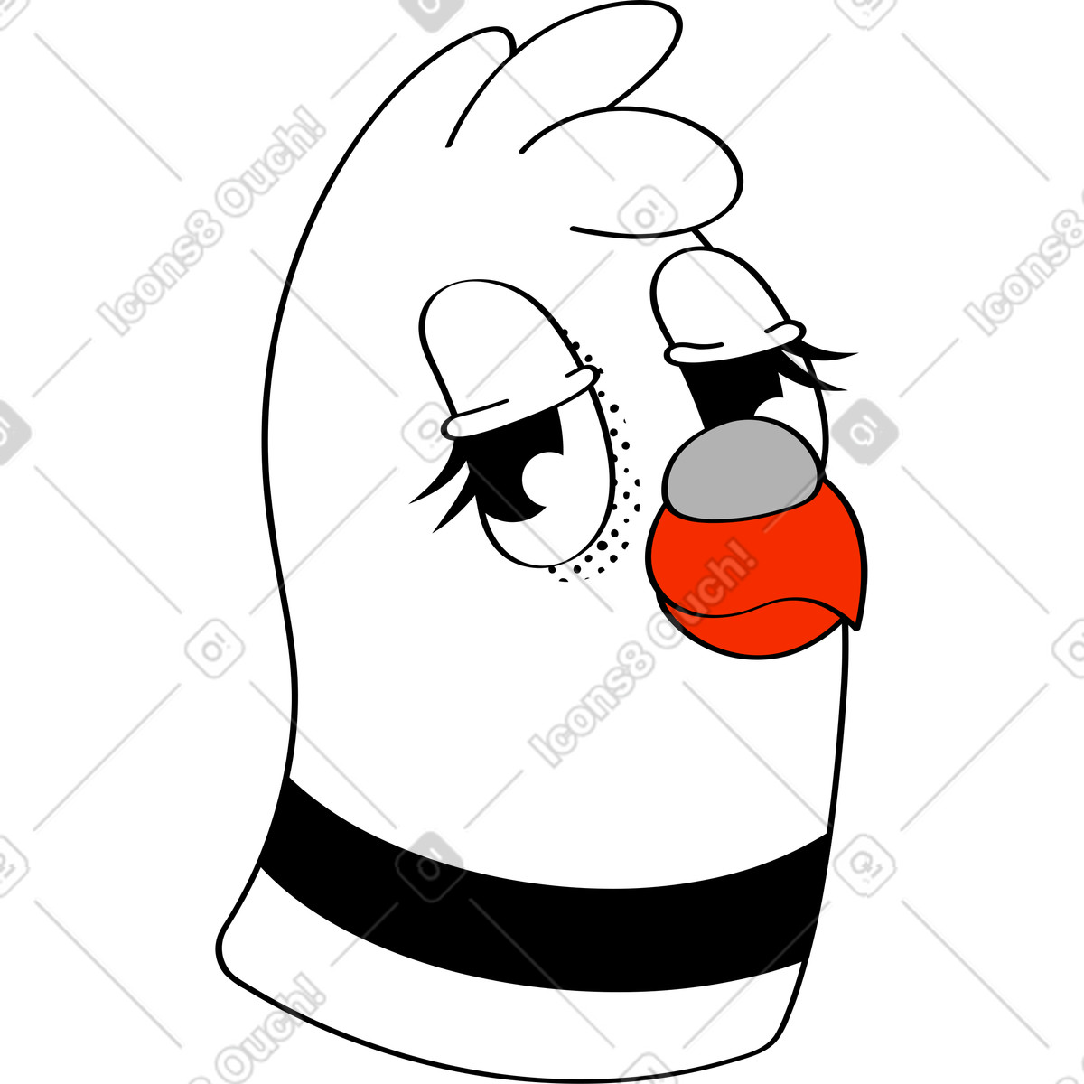 Ilustração de Onde cabeça em no estilo Looney para baixar em PNG, SVG