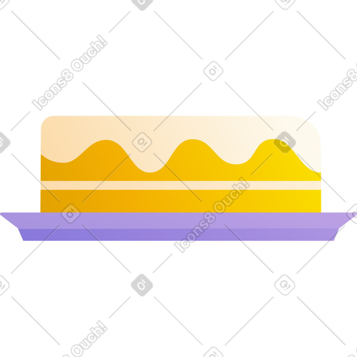 Stück käsekuchen-Illustration im Silky-Stil als Download in PNG, SVG