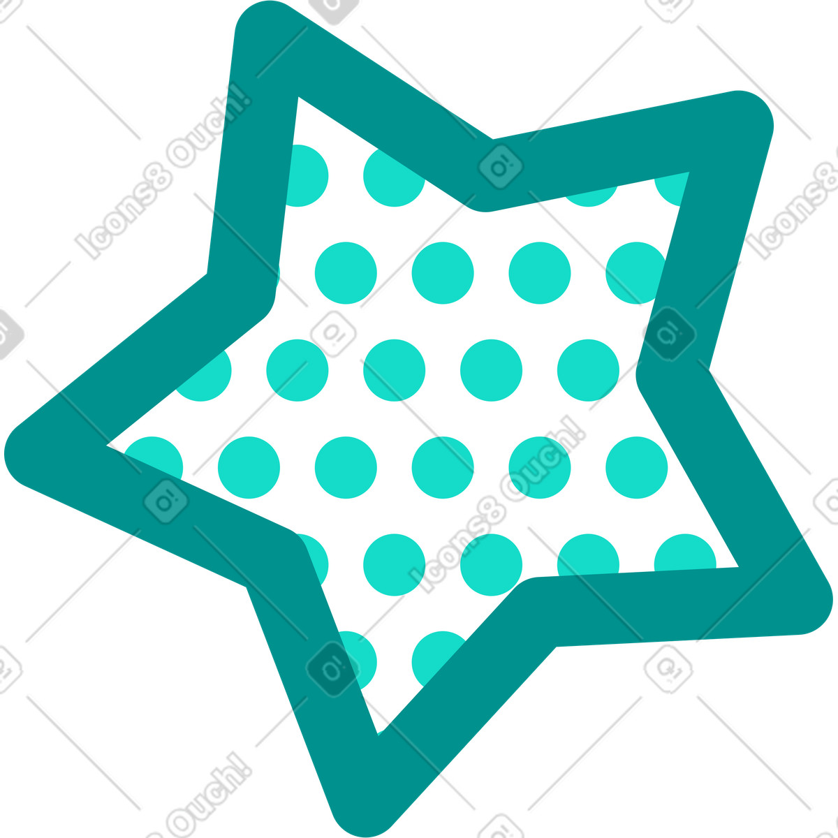 Stern-Illustration im Natty-Stil als Download in PNG, SVG