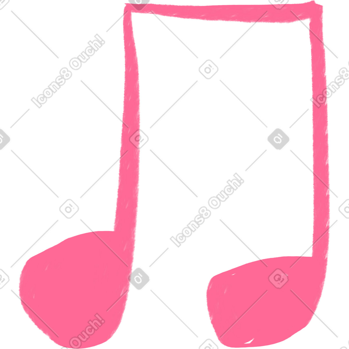 Quirky 스타일의 Big pink note 일러스트레이션 PNG, SVG 다운로드