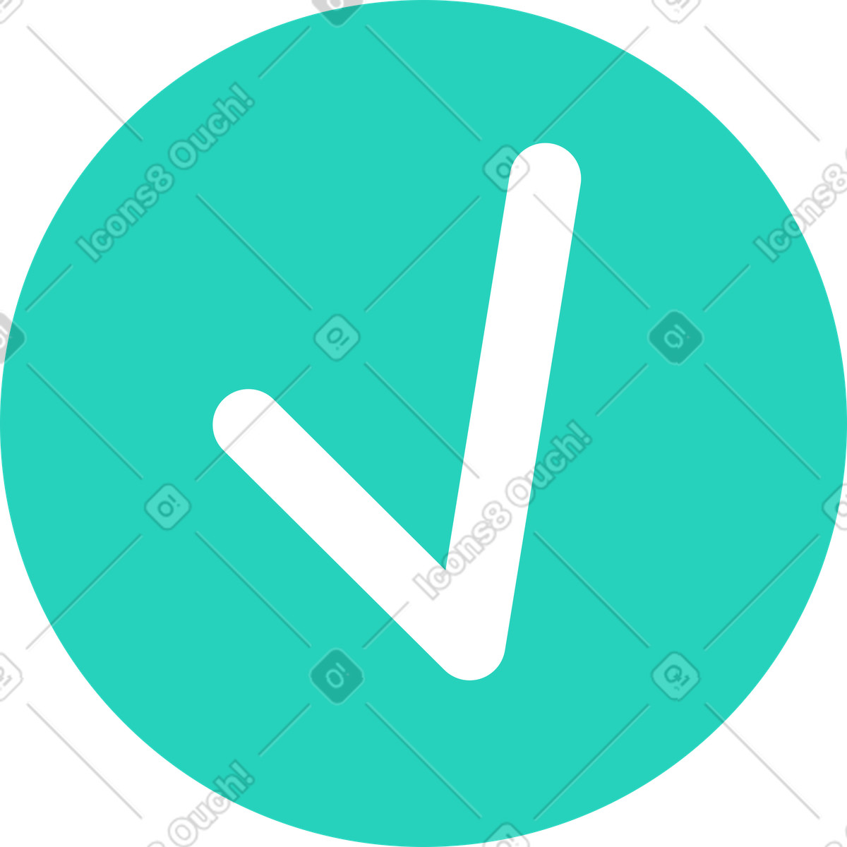 Illustration Coche dans le rond vert style Rocky à télécharger aux formats PNG, SVG