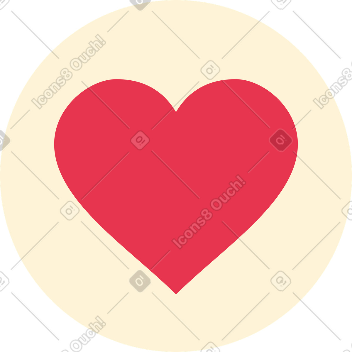 Heart icon illustration in Catchy style download in PNG, SVG