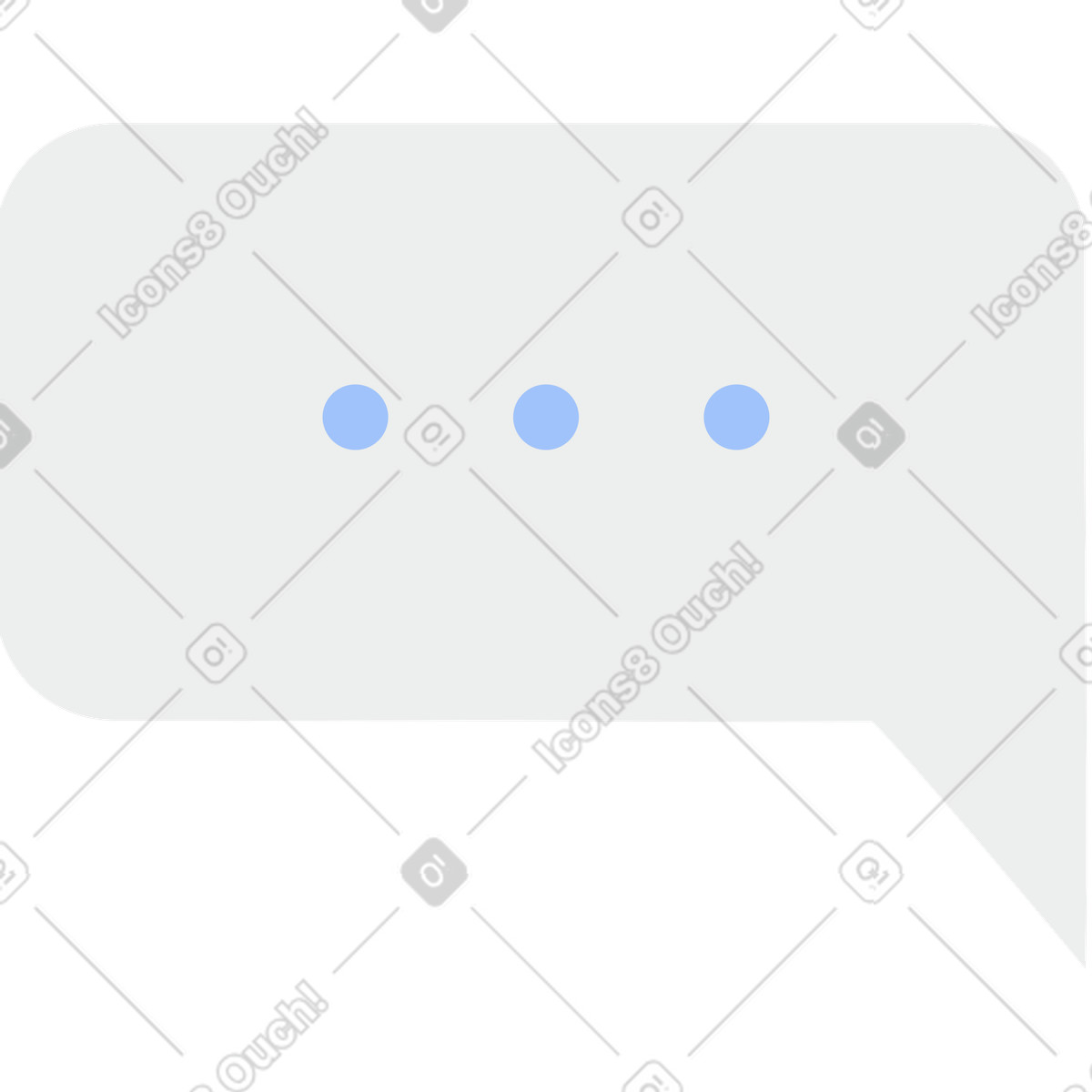 Puntini di sospensione della nuvola messaggi illustrazione in stile Clip scarica in PNG, SVG