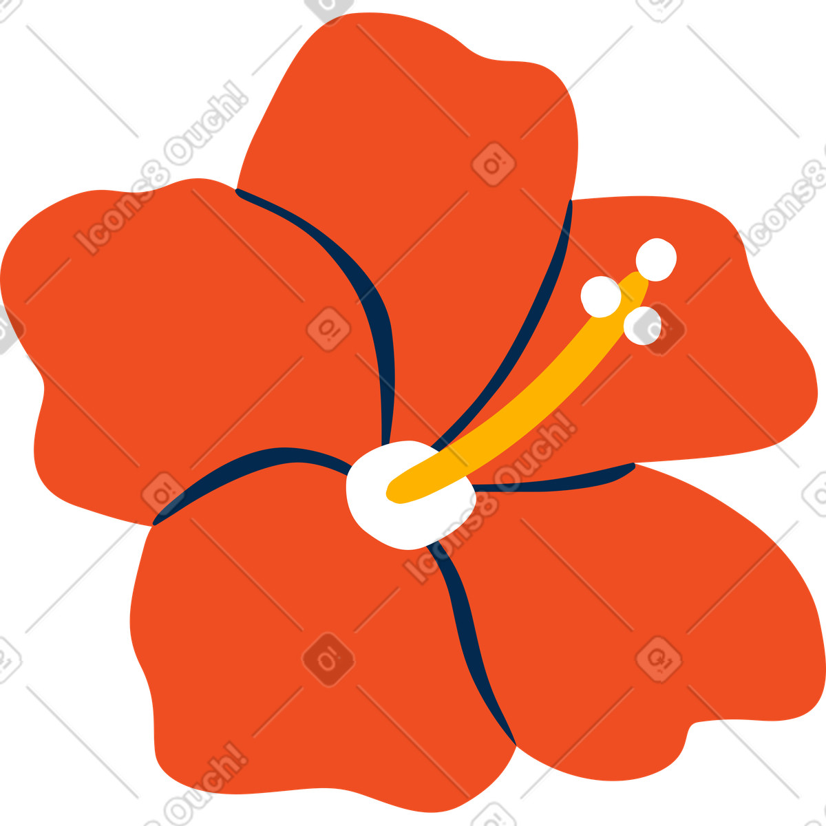 Blume-Illustration im Flame-Stil als Download in PNG, SVG