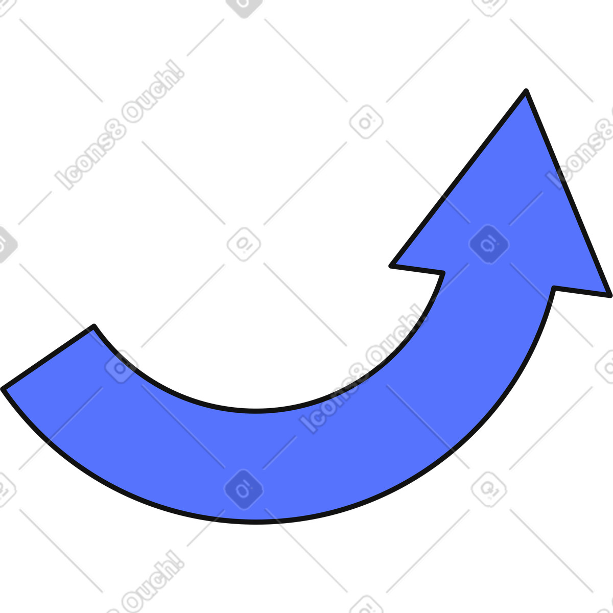 Arrow indicating progress direction for workflow or process improvement diagram illustrazione in stile Main scarica in PNG, SVG