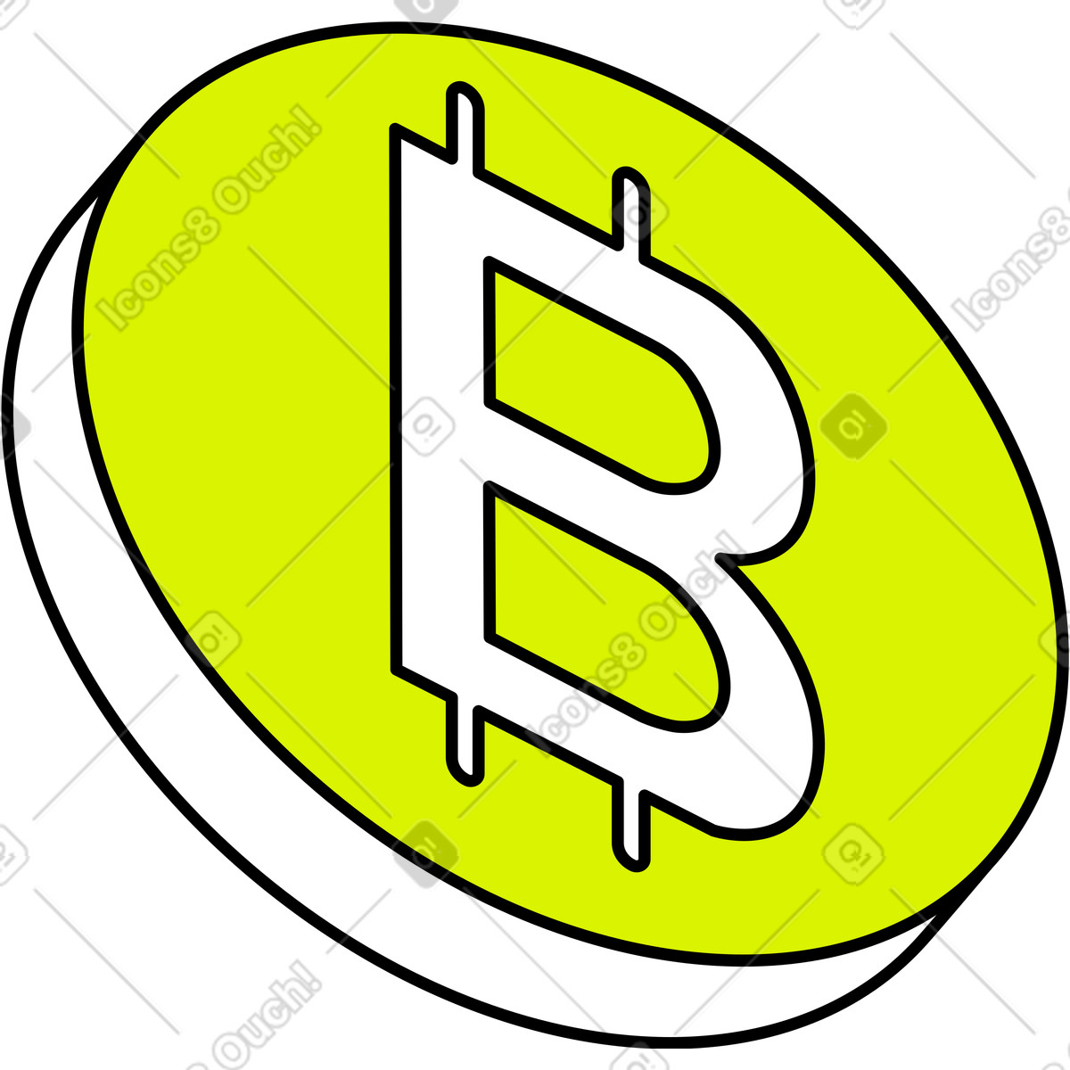 Illustration Bitcoins dans le style Isometric à télécharger aux formats PNG, SVG