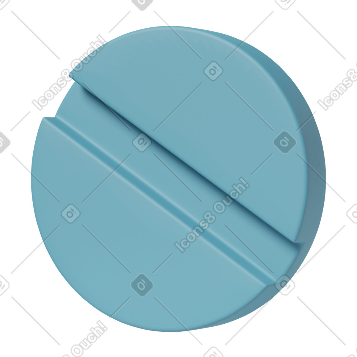 3D Casual life スタイルの Blue pill のイラストをPNG、SVG形式でダウンロード