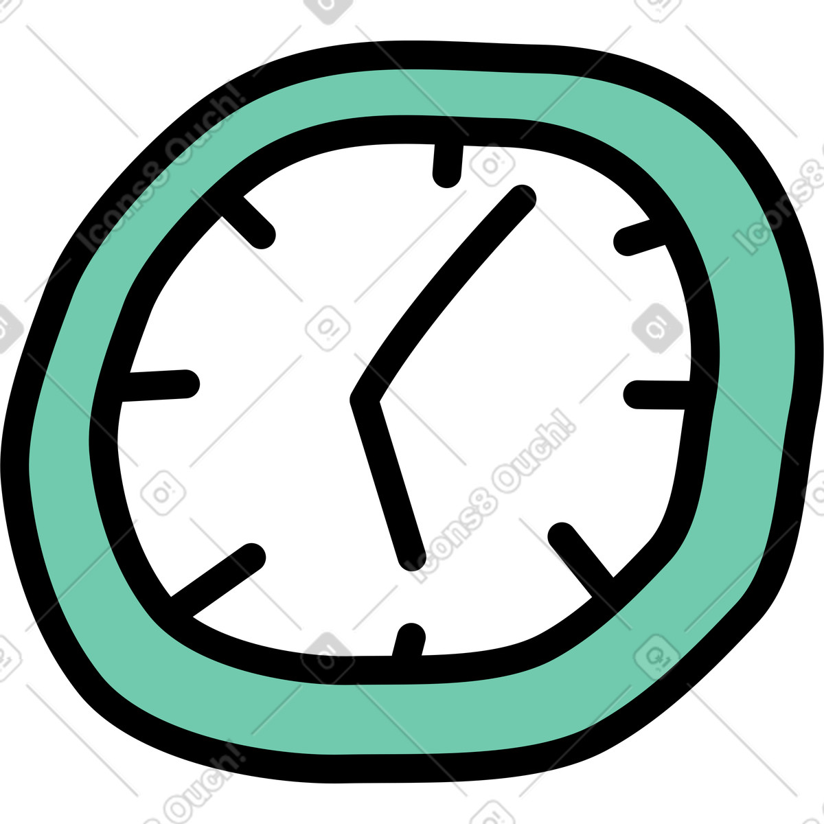 Ilustração de Relógio em no estilo Notes para baixar em PNG, SVG