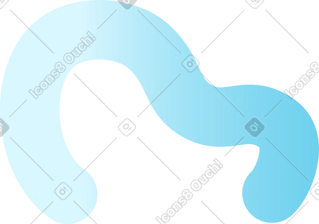 Blue gradient curve PNG, SVG